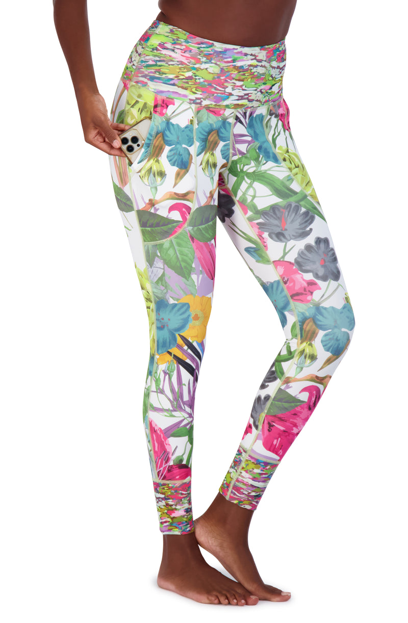 Blossom Pattern Multi Color Women's Leggings Skinny Leg Pants F